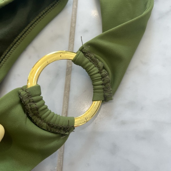 UjENA sage Green Bikini with Gold Accents. Worn in the movie bikini girls on ice - Picture 4 of 5